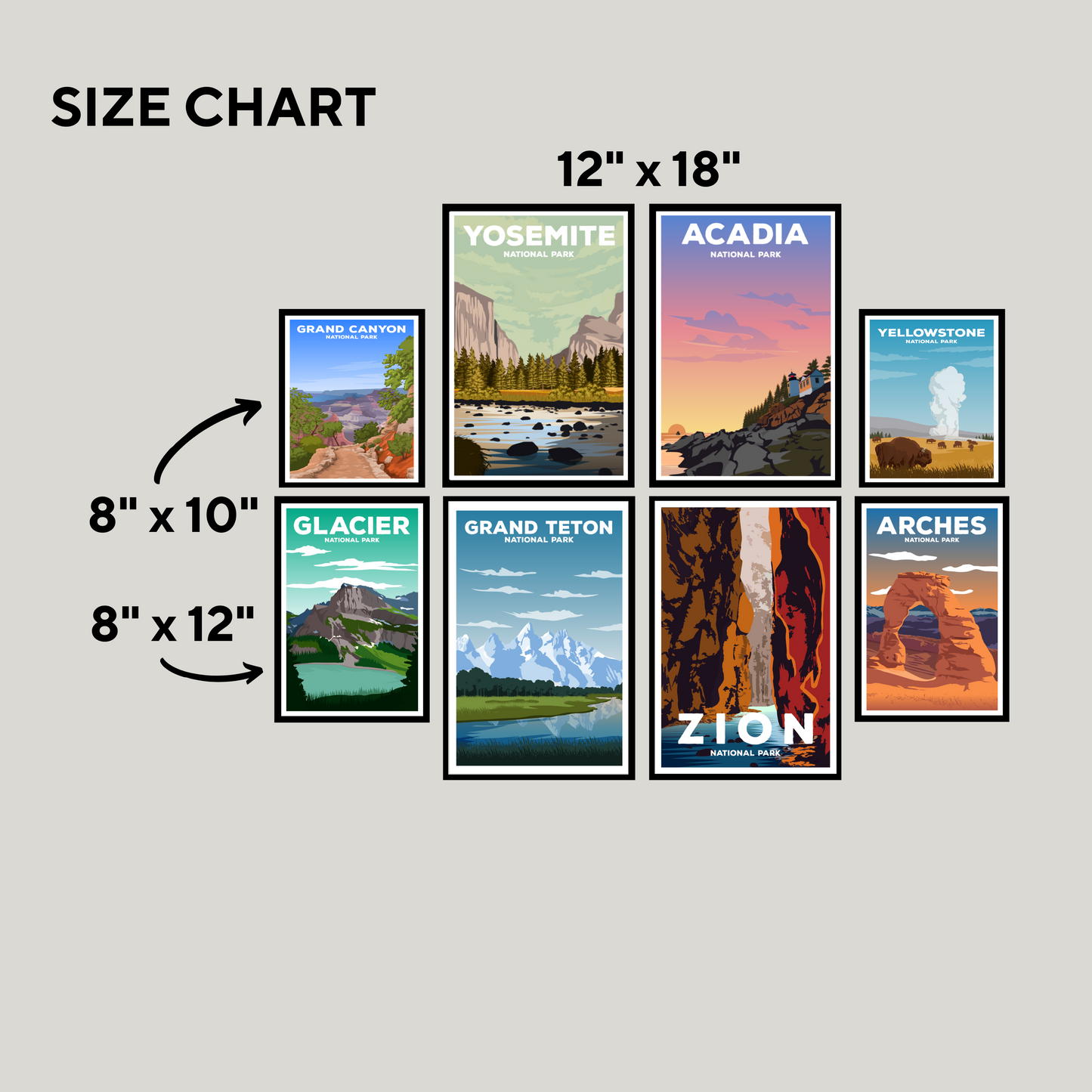 3 Poster Bundle - Any 3 National Parks Posters