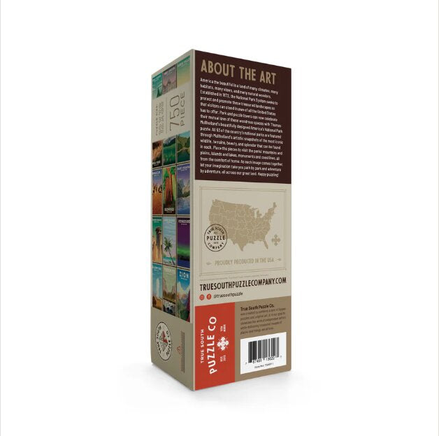 All 63 National Parks 750 piece puzzle by ParksPosters and True South Puzzle Co.