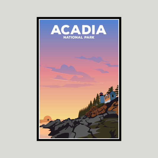 Acadia National Park Poster | Acadia Wall Art Print