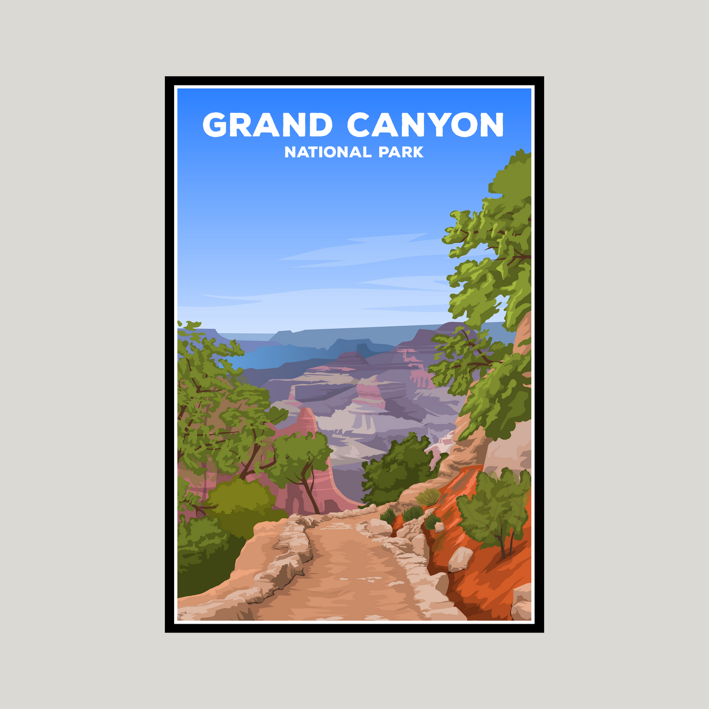 Grand Canyon National Park Poster | Grand Canyon Wall Art Print