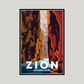 Zion National Park Poster | Zion Wall Art Print