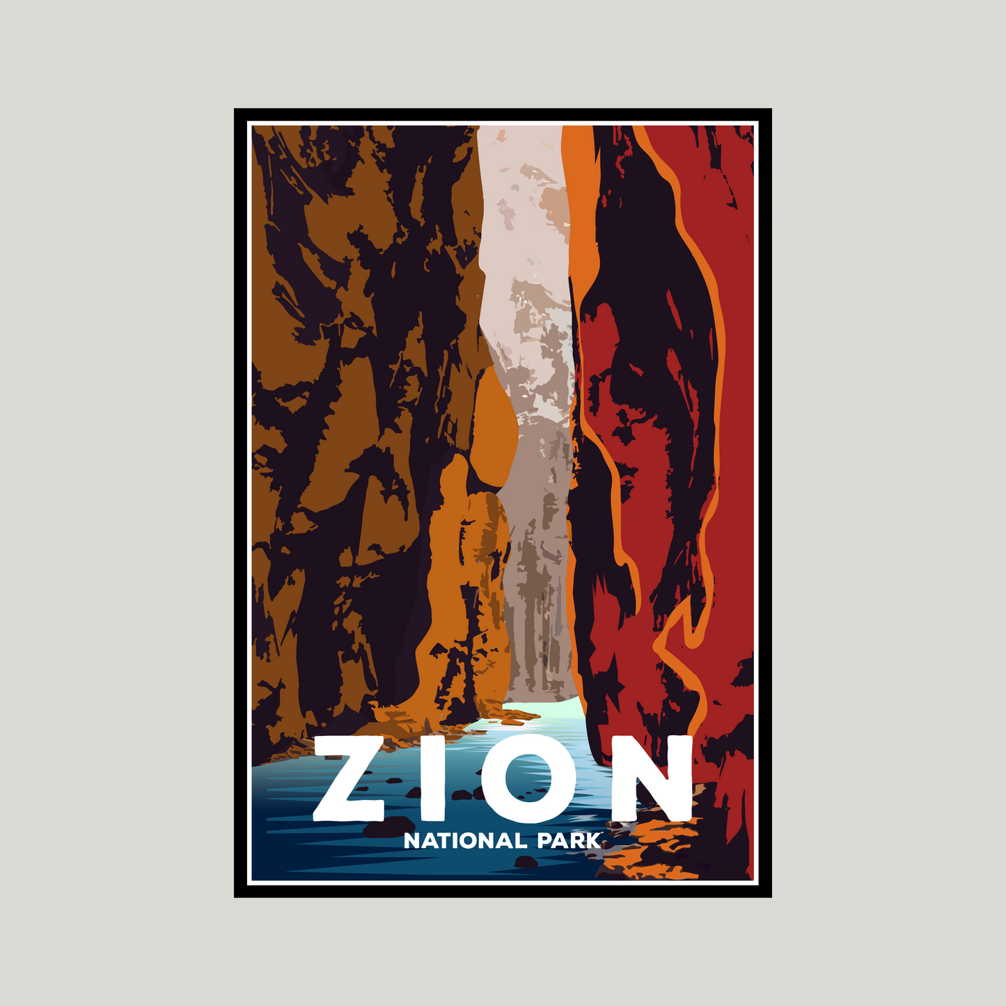 Zion National Park Poster | Zion Wall Art Print