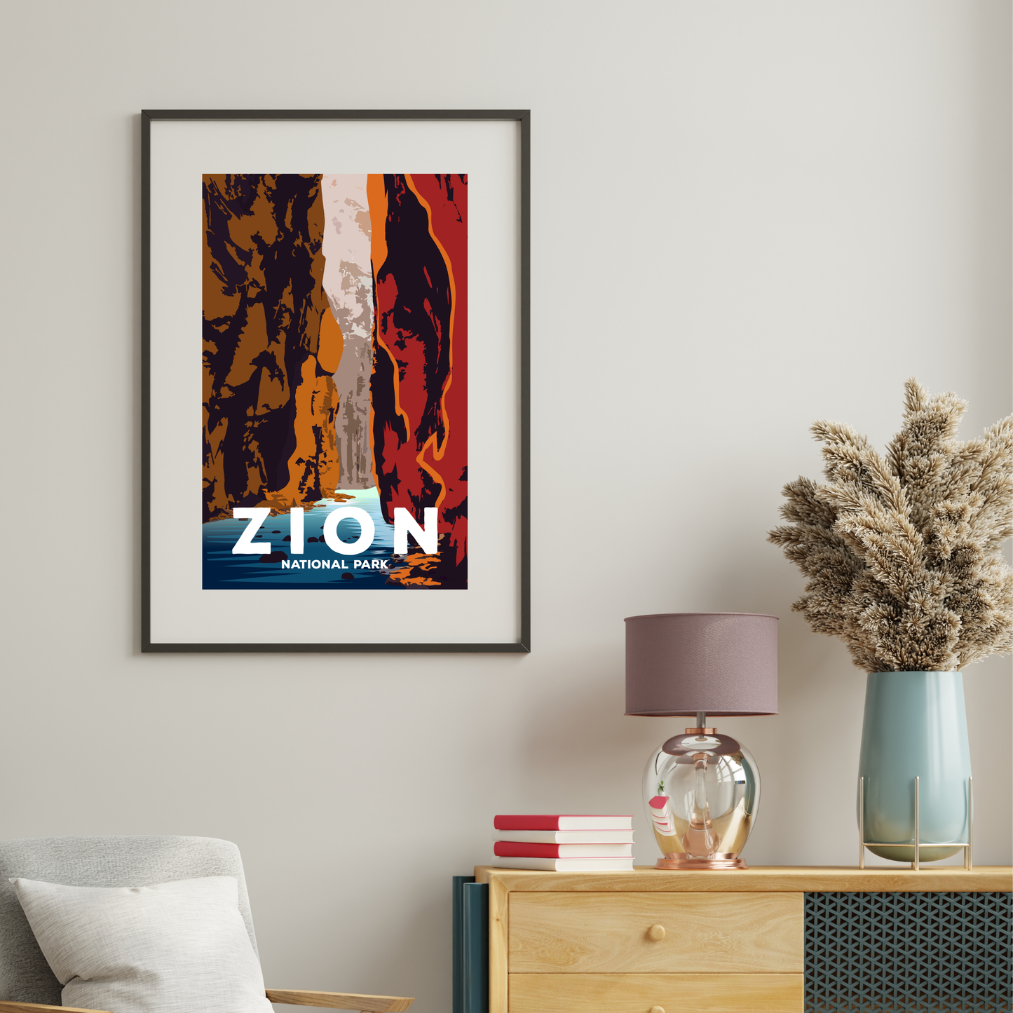 Zion National Park Poster | Zion Wall Art Print