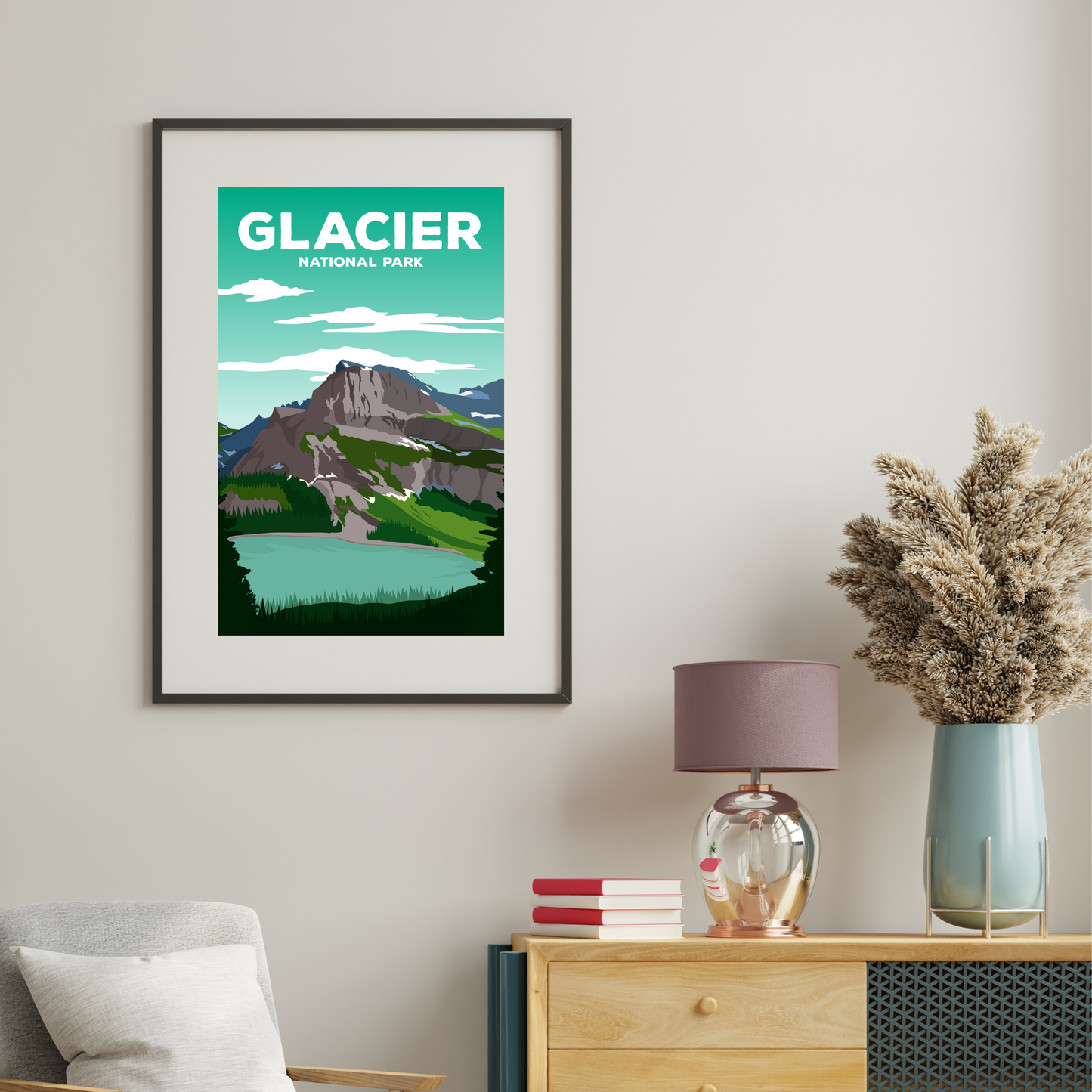 Glacier National Park Poster | Glacier Wall Art Print