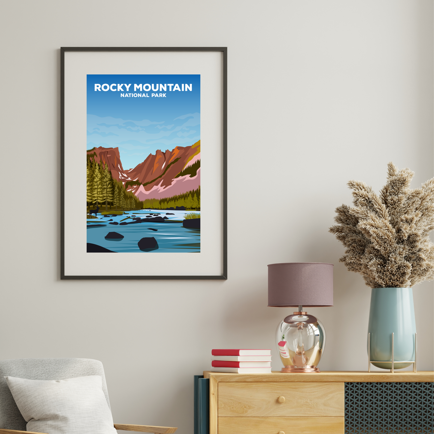 Rocky Mountain National Park Poster | Rocky Mountain Wall Art Print