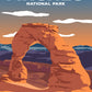 Arches National Park Poster by ParksPosters, minimalist hand-drawn art