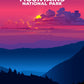 Great Smoky Mountains National Park Poster by ParksPosters, minimalist hand-drawn art