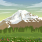 Mount Rainier National Park Poster by ParksPosters, minimalist hand-drawn art