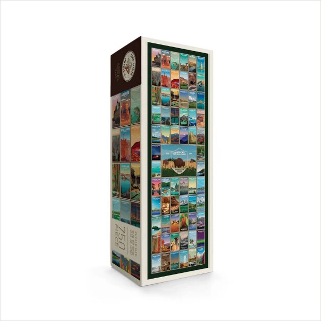 All 63 National Parks 750 piece puzzle by ParksPosters and True South Puzzle Co.