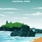 Olympic National Park Poster by ParksPosters, minimalist hand-drawn art