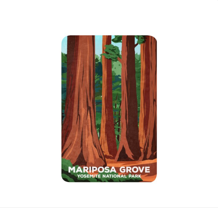 Yosemite Mariposa Grove blanket by ParksPosters