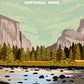 Yosemite National Park Poster by ParksPosters, minimalist hand-drawn art